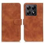 For Xiaomi 14T KHAZNEH Retro Texture Flip Leather Phone Case(Brown)