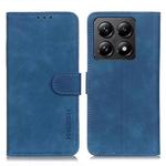 For Xiaomi 14T Pro KHAZNEH Retro Texture Flip Leather Phone Case(Blue)