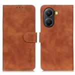 For Xiaomi Poco X7 Pro KHAZNEH Retro Texture Flip Leather Phone Case(Brown)