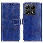 For Xiaomi 14T Pro Retro Crazy Horse Texture Leather Phone Case(Blue)