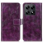 For Xiaomi 14T Pro Retro Crazy Horse Texture Leather Phone Case(Purple)