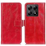 For Xiaomi 14T Retro Crazy Horse Texture Leather Phone Case(Red)