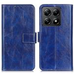 For Xiaomi 14T Retro Crazy Horse Texture Leather Phone Case(Blue)