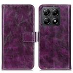 For Xiaomi 14T Retro Crazy Horse Texture Leather Phone Case(Purple)