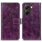For Xiaomi Poco X7 Pro Retro Crazy Horse Texture Leather Phone Case(Purple)