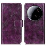 For Xiaomi 15 Ultra Retro Crazy Horse Texture Leather Phone Case(Purple)