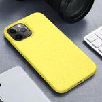 For iPhone 12 mini Starry Series Shockproof Straw Material + TPU Protective Case(Yellow)