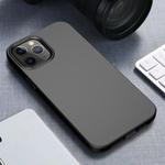 For iPhone 12 / 12 Pro Starry Series Shockproof Straw Material + TPU Protective Case(Black)