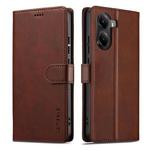 For Xiaomi Poco X7 Pro LC.IMEEKE Calf Texture Leather Phone Case(Coffee)