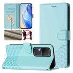 For vivo V30 5G / V30 Pro Global Honeycomb Embossing RFID Leather Phone Case(Mint Green)