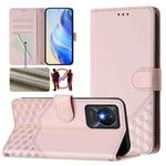 For vivo Y02a 4G / Y02 4G / Y11 2023 / Y02T Honeycomb Embossing RFID Leather Phone Case(Pink)