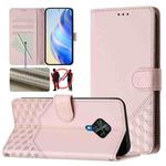 For vivo Y51a 2021 / Y33 4G 2021 Honeycomb Embossing RFID Leather Phone Case(Pink)