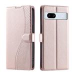 For Google Pixel 7a Voltage Ultra-thin Dot Leather Phone Case(Rose Gold)