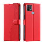 For OPPO A35 / A15 / A15S Voltage Ultra-thin Dot Leather Phone Case(Red)