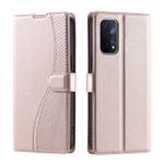 For OPPO A93 5G / A74 5G / A54 5G Voltage Ultra-thin Dot Leather Phone Case(Rose Gold)