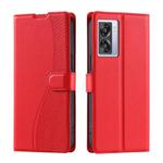 For OPPO A77 5G / A57e 4G Global Voltage Ultra-thin Dot Leather Phone Case(Red)