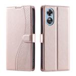 For OPPO A98 5G / F23 5G India Voltage Ultra-thin Dot Leather Phone Case(Rose Gold)