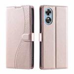 For OPPO A38 4G Global / A18 4G Voltage Ultra-thin Dot Leather Phone Case(Rose Gold)