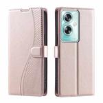 For OPPO A79 5G Global Voltage Ultra-thin Dot Leather Phone Case(Rose Gold)