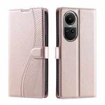 For OPPO Reno10 / Reno10 Pro Global Voltage Ultra-thin Dot Leather Phone Case(Rose Gold)