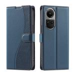 For OPPO Reno10 / Reno10 Pro Global Voltage Ultra-thin Dot Leather Phone Case(Blue)