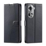 For OPPO Reno11 Global Voltage Ultra-thin Dot Leather Phone Case(Black)