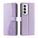 For OPPO Reno12 5G Global Voltage Ultra-thin Dot Leather Phone Case(Purple)