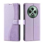 For OPPO Reno12 F 5G Global Voltage Ultra-thin Dot Leather Phone Case(Purple)