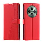 For OPPO Reno12 F 5G Global Voltage Ultra-thin Dot Leather Phone Case(Red)