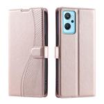 For OPPO A36 / A76 / A96 4G / K10 4G Voltage Ultra-thin Dot Leather Phone Case(Rose Gold)