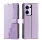 For OPPO Reno13 F 5G Global/ 4G India Voltage Ultra-thin Dot Leather Phone Case(Purple)