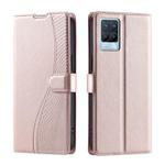 For Realme 8 4G / 8 Pro 4G Voltage Ultra-thin Dot Leather Phone Case(Rose Gold)