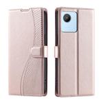 For Realme C30 4G / C30s Voltage Ultra-thin Dot Leather Phone Case(Rose Gold)