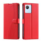 For Realme C30 4G / C30s Voltage Ultra-thin Dot Leather Phone Case(Red)