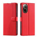 For Realme C67 Global Voltage Ultra-thin Dot Leather Phone Case(Red)