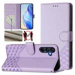 For Samsung Galaxy A17 4G Honeycomb Embossing RFID Leather Phone Case(Light Purple)
