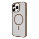 For iPhone 16 Pro Max TGVIS GRACE Series MagSafe Frosted Translucent Phone Case(Brown)