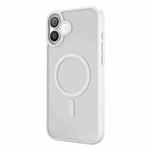 For iPhone 16 Plus TGVIS GRACE Series MagSafe Frosted Translucent Phone Case(White)