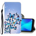 For OPPO A1k 3D Colored Drawing Horizontal Flip PU Leather Case with Holder & Card Slots & Wallet(Multiple Butterflies)