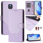 For Motorola Moto G Play 2021 Honeycomb Embossing RFID Leather Phone Case(Light Purple)