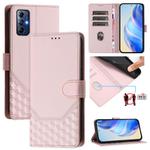 For Motorola Moto G Play 2022 Honeycomb Embossing RFID Leather Phone Case(Pink)