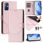 For Motorola Moto G Pure 2021/ G Play 2023 Honeycomb Embossing RFID Leather Phone Case(Pink)