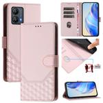 For Motorola Moto G53 5G / G13 4G / G23 4G Honeycomb Embossing RFID Leather Phone Case(Pink)