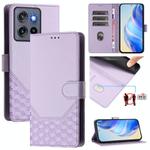 For Motorola Moto G Stylus  5G 2025 Honeycomb Embossing RFID Leather Phone Case(Light Purple)