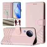 For Xiaomi Civi 3 Honeycomb Embossing RFID Leather Phone Case(Pink)