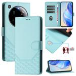 For Xiaomi 15 Ultra Honeycomb Embossing RFID Leather Phone Case(Mint Green)