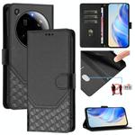 For Xiaomi 15 Ultra Honeycomb Embossing RFID Leather Phone Case(Black)