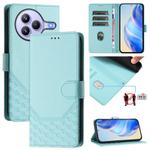 For Xiaomi Civi 5 Pro 5G Honeycomb Embossing RFID Leather Phone Case(Mint Green)