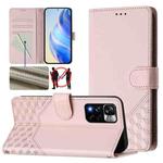 For Redmi Note 11 Pro+ 5G Europe Honeycomb Embossing RFID Leather Phone Case(Pink)