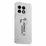 For OnePlus Ace 2 Baking Varnish 360 Rotate Holder No Frame PC Phone Case(Silver)